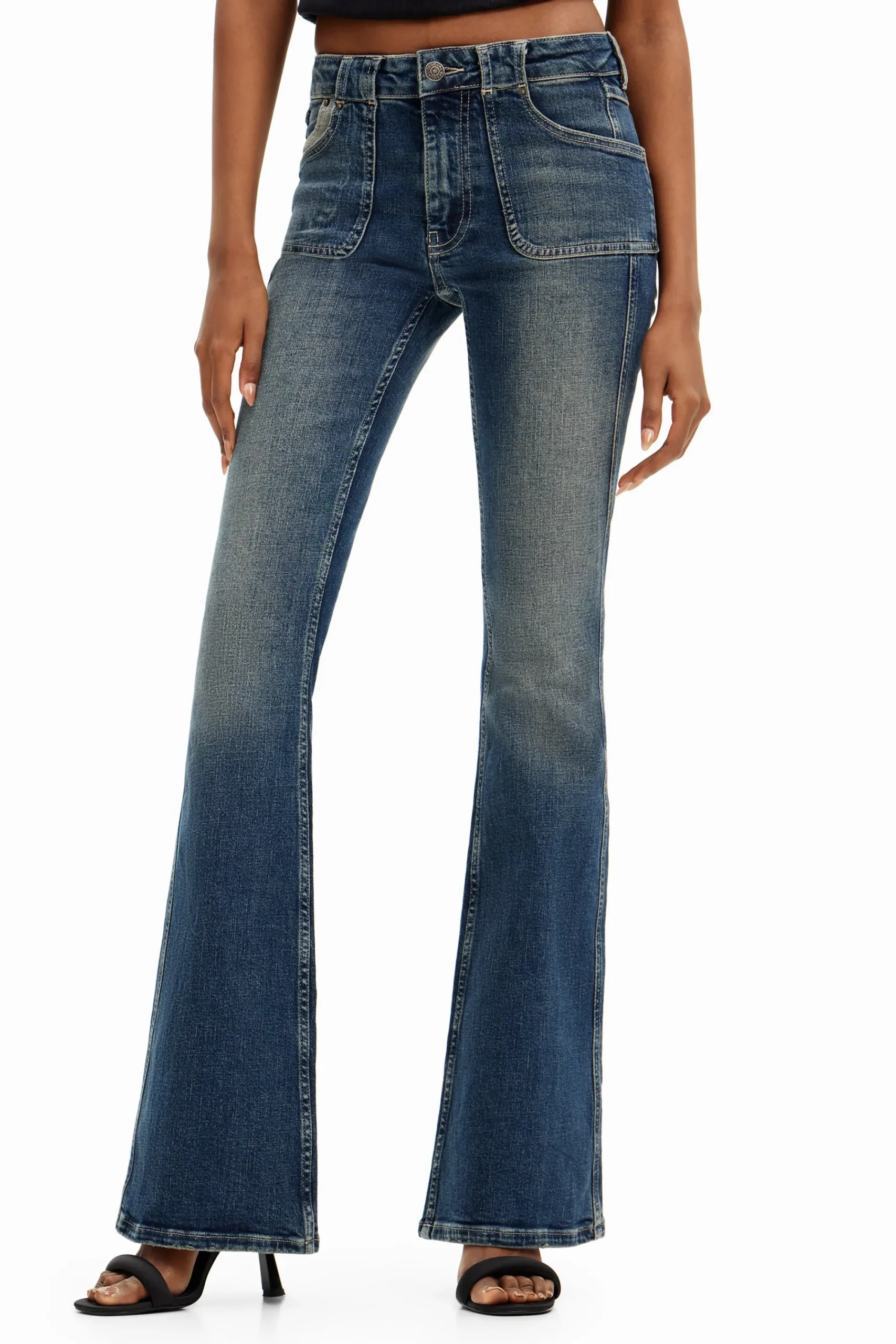 Jeans|Calças<Desigual Calças Flare