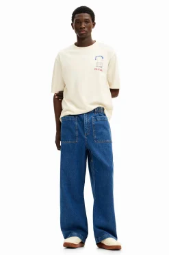 Jeans E Calças<Desigual Calças jeans longas com bolsos