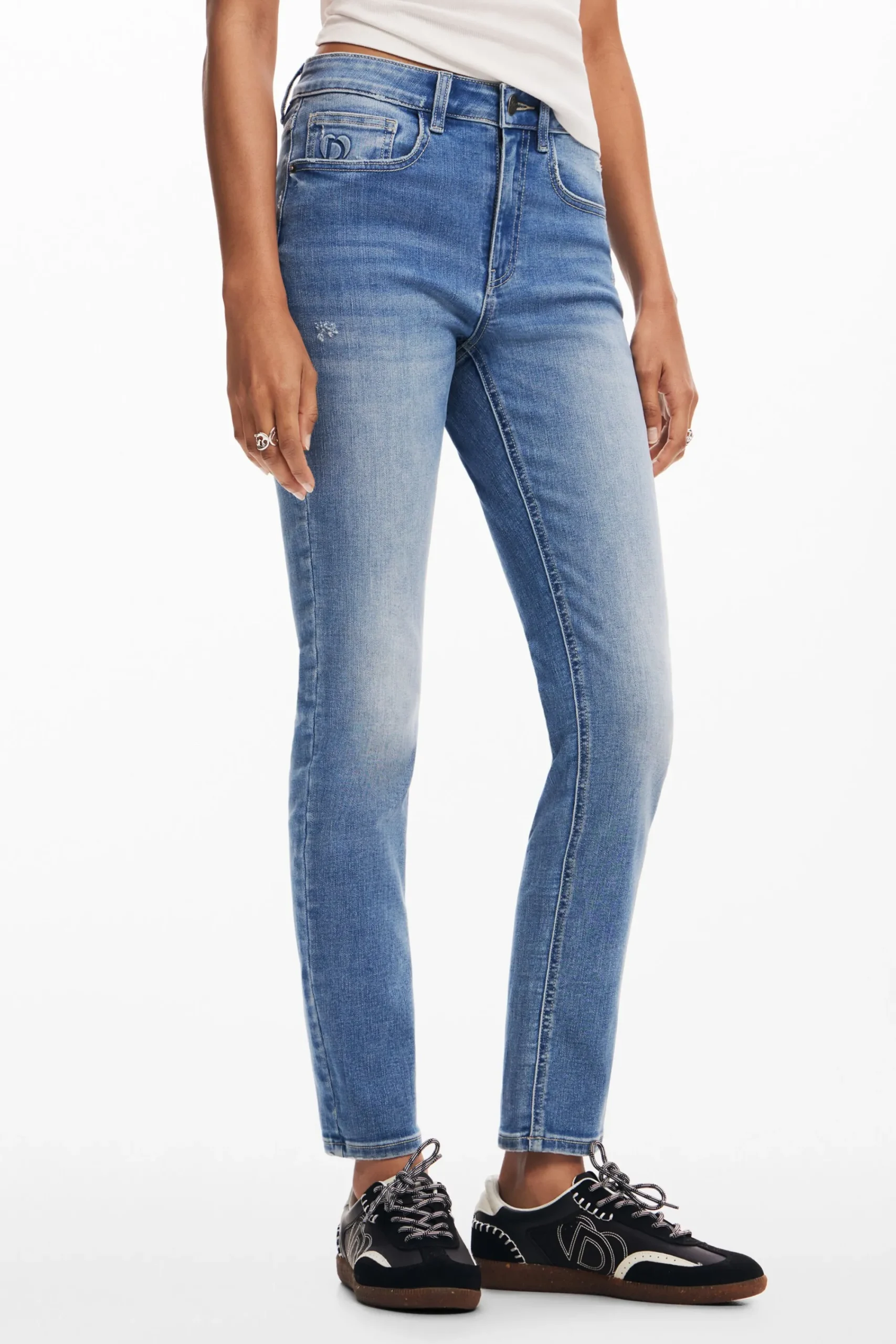 Jeans|Calças<Desigual Calças skinny lisas