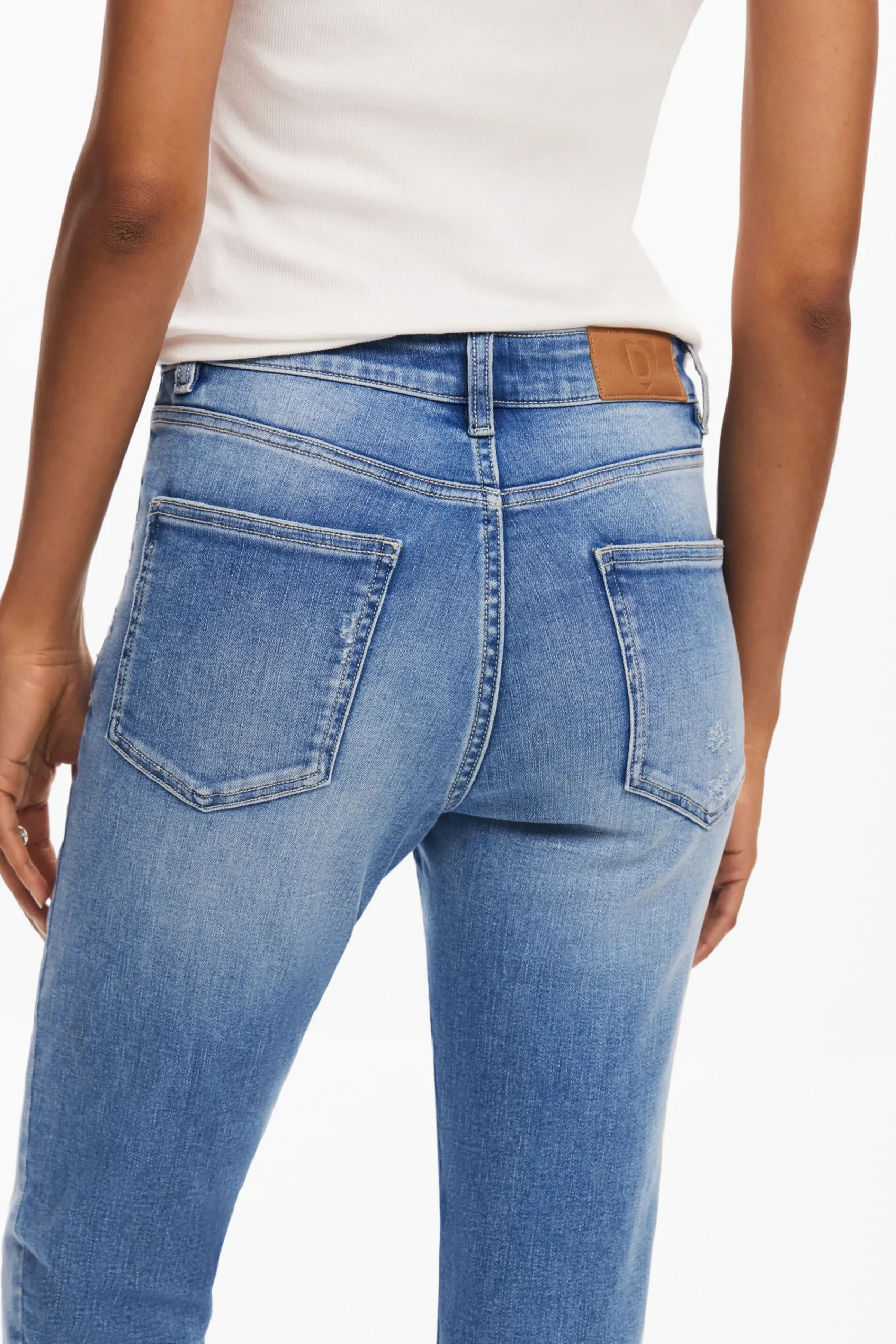 Jeans|Calças<Desigual Calças skinny lisas