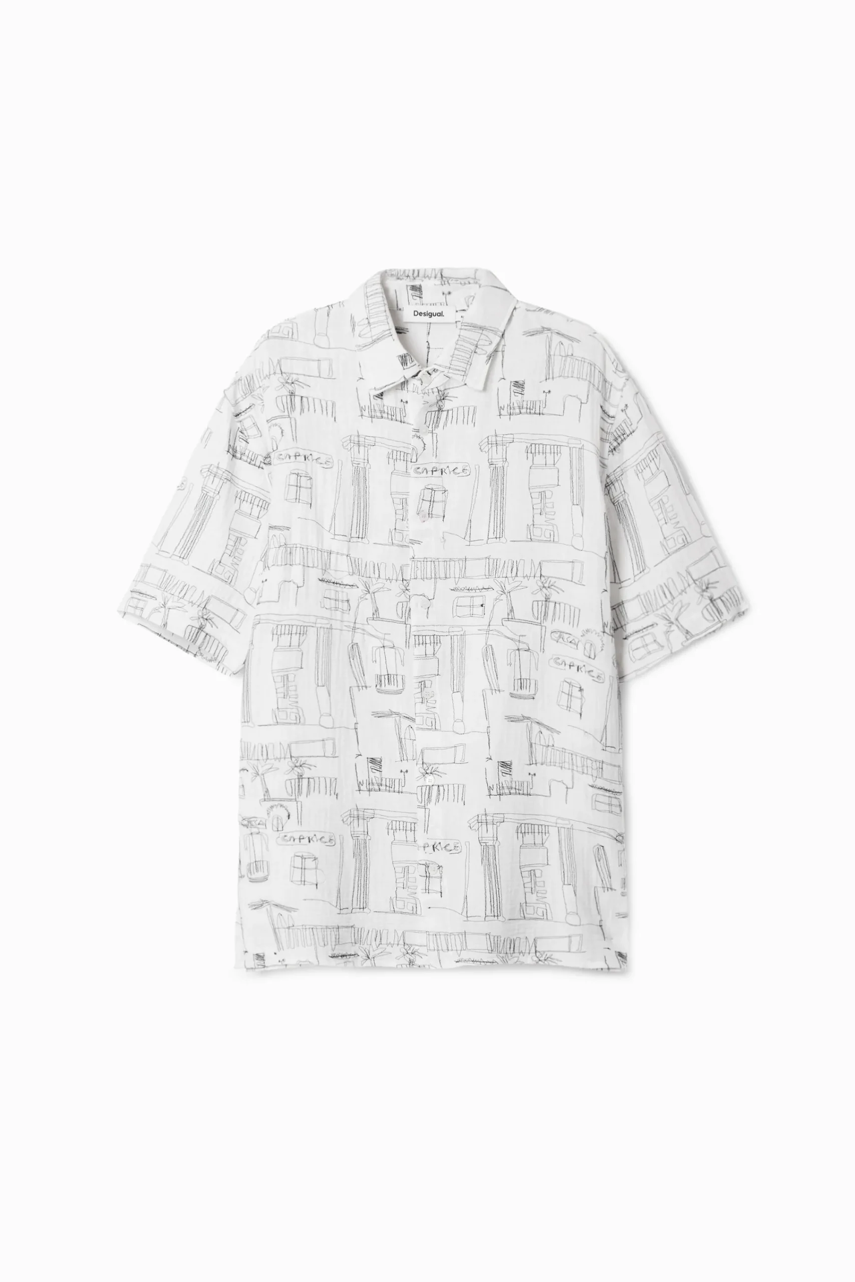 T-shirts|Camisas<Desigual Camisa com ilustrações de colunas