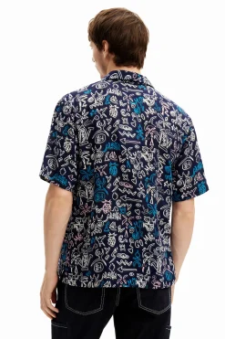 T-shirts|Camisas<Desigual Camisa com ilustrações em contraste