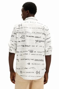 T-shirts|Camisas<Desigual Camisa de manga longa com lettering