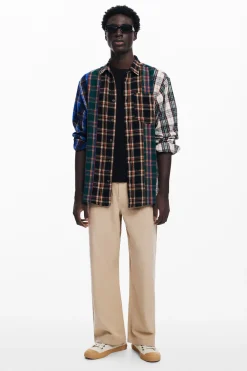 T-shirts|Camisas<Desigual Camisa de patchwork xadrez