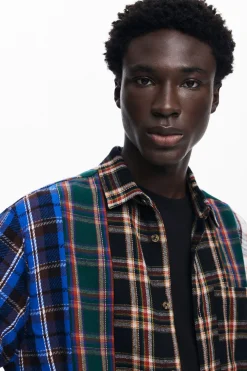 T-shirts|Camisas<Desigual Camisa de patchwork xadrez