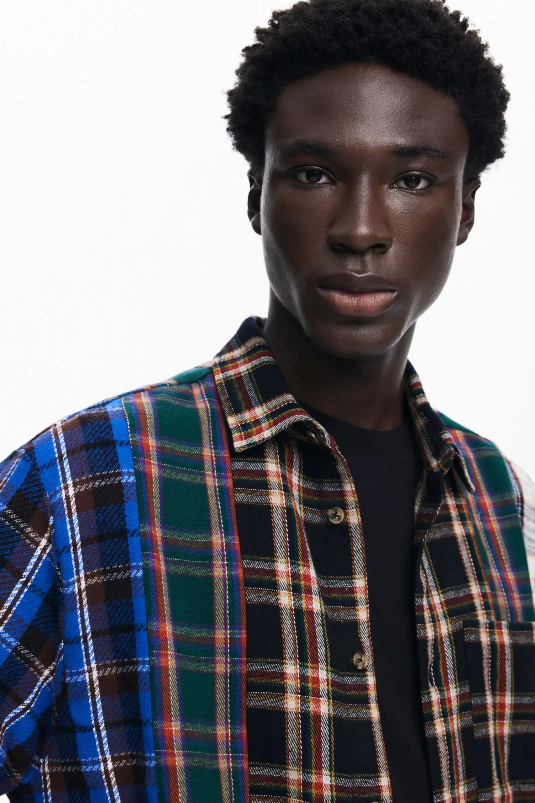 T-shirts|Camisas<Desigual Camisa de patchwork xadrez