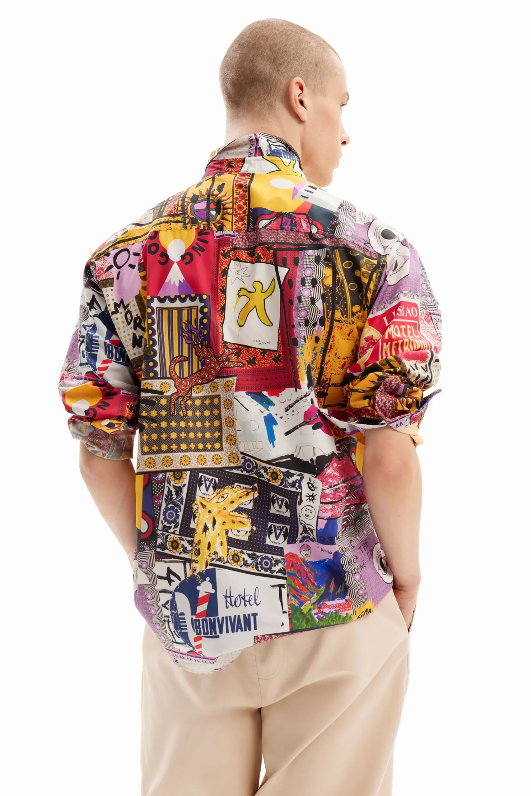 T-shirts|Camisas<Desigual Camisa de popelina patchwork