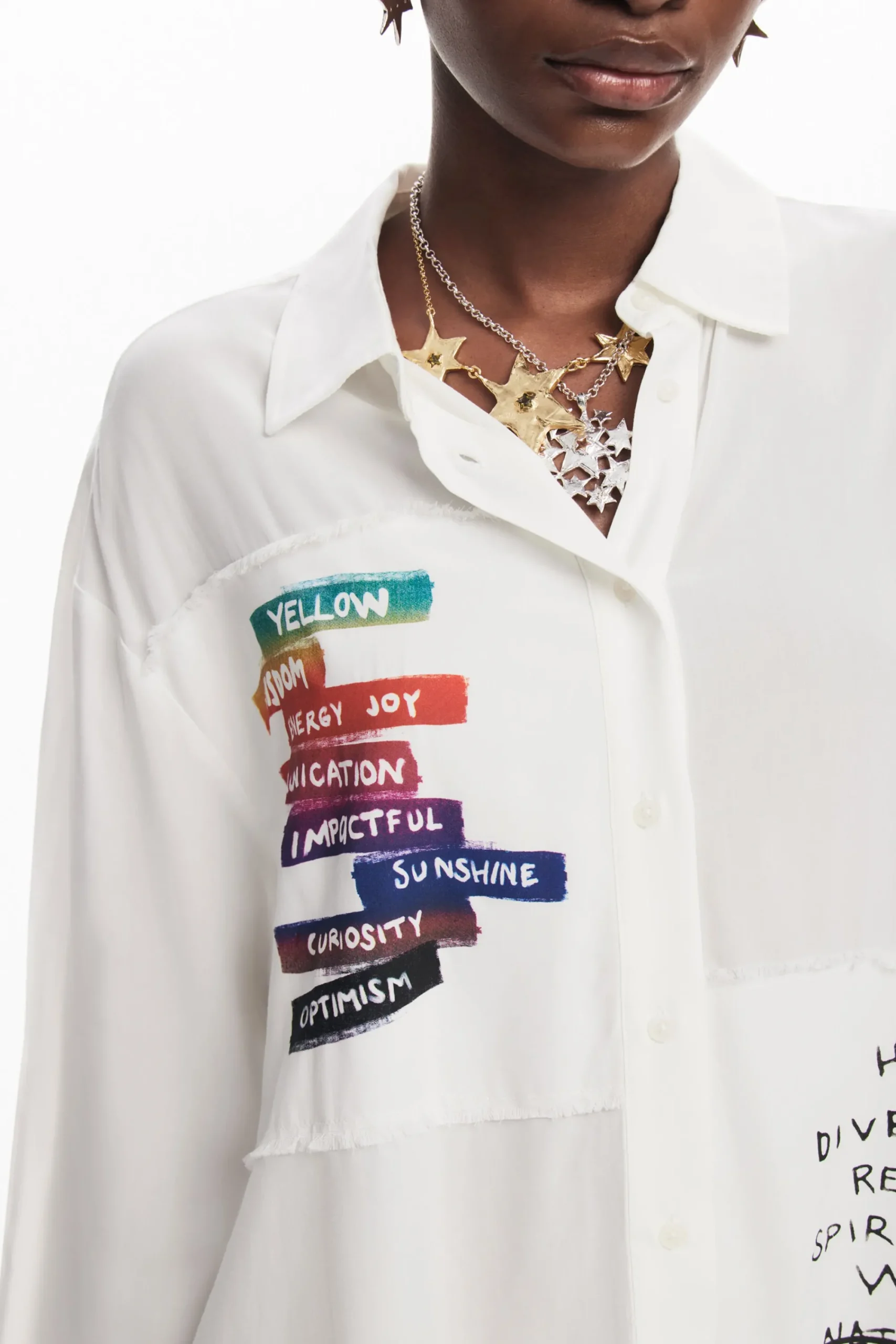 Camisas E Blusas<Desigual Camisa estampada com letras