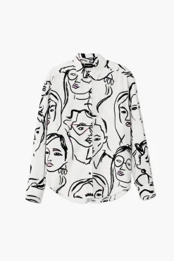 Camisas E Blusas<Desigual Camisa estampada com rostos