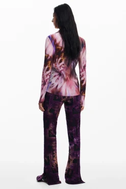 Camisas E Blusas|T-shirts<Desigual Camisa estampada tie-dye