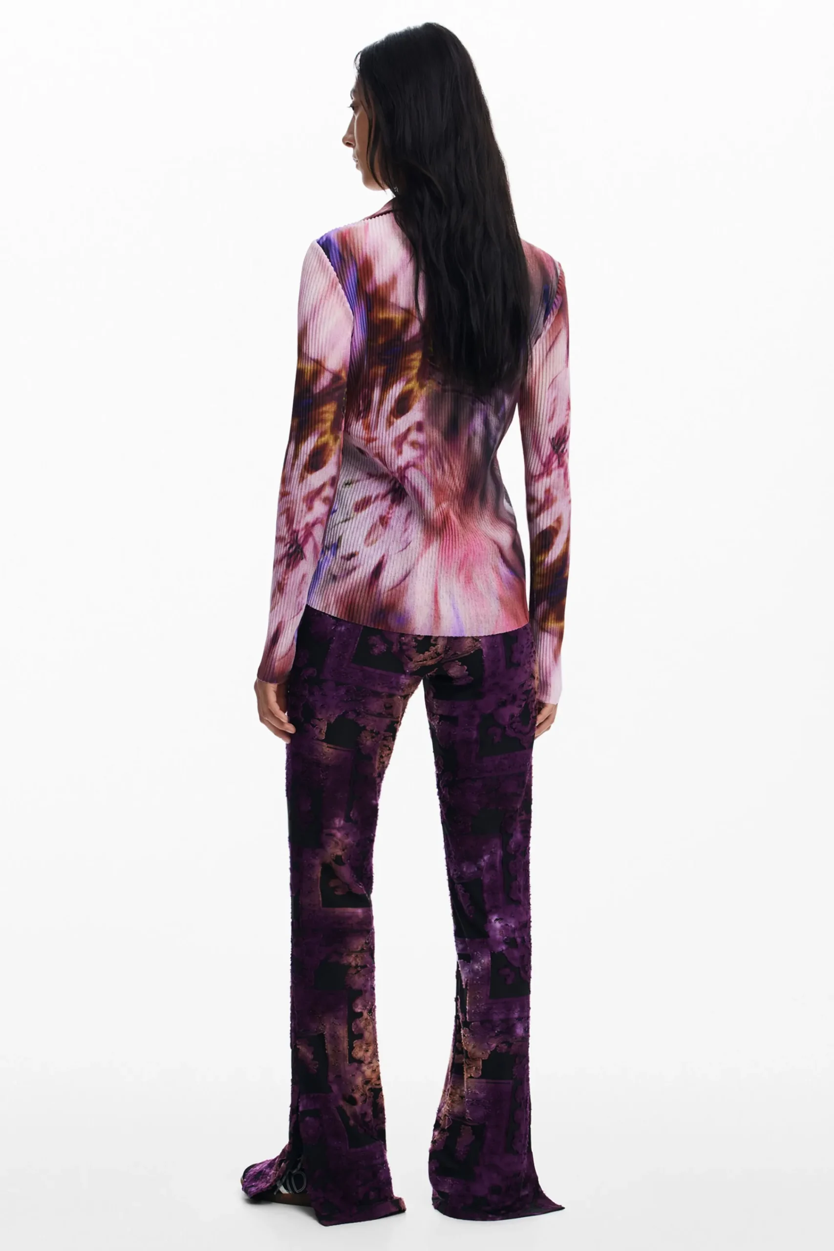 Camisas E Blusas|T-shirts<Desigual Camisa estampada tie-dye