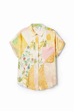 Camisas E Blusas<Desigual Camisa floral com patchwork