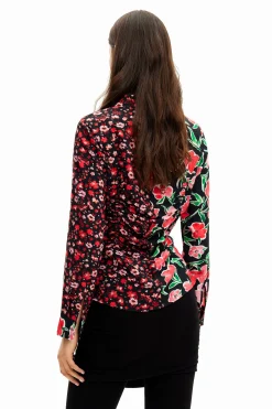Camisas E Blusas<Desigual Camisa franzida flores