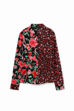 Camisas E Blusas<Desigual Camisa franzida flores