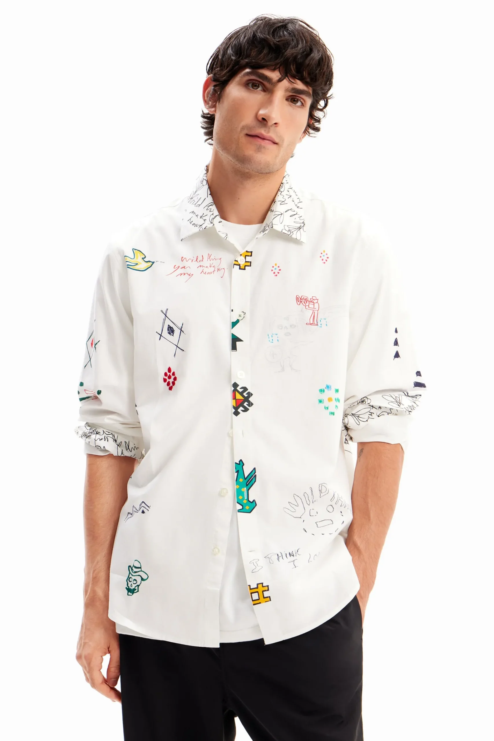 T-shirts|Camisas<Desigual Camisa ilustrada com mensagens