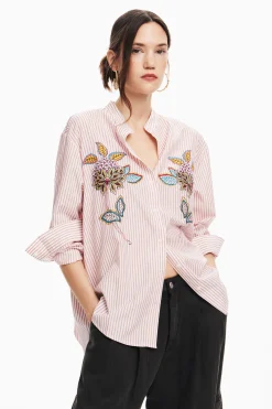 Camisas E Blusas<Desigual Camisa listrada com flores