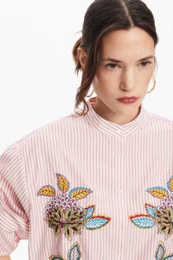 Camisas E Blusas<Desigual Camisa listrada com flores