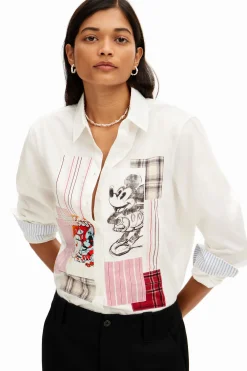Camisas E Blusas<Desigual Camisa patchwork Mickey Mouse
