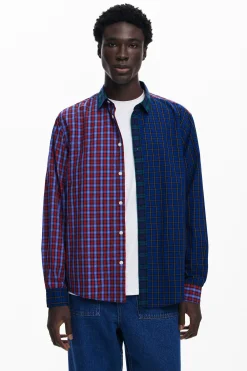 T-shirts|Camisas<Desigual Camisa patchwork xadrez