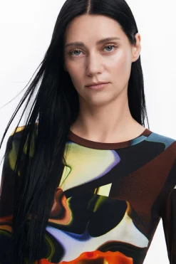 Camisas E Blusas|T-shirts<Desigual Camiseta artística