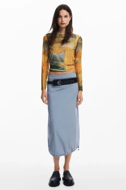 Camisas E Blusas|T-shirts<Desigual Camiseta artística