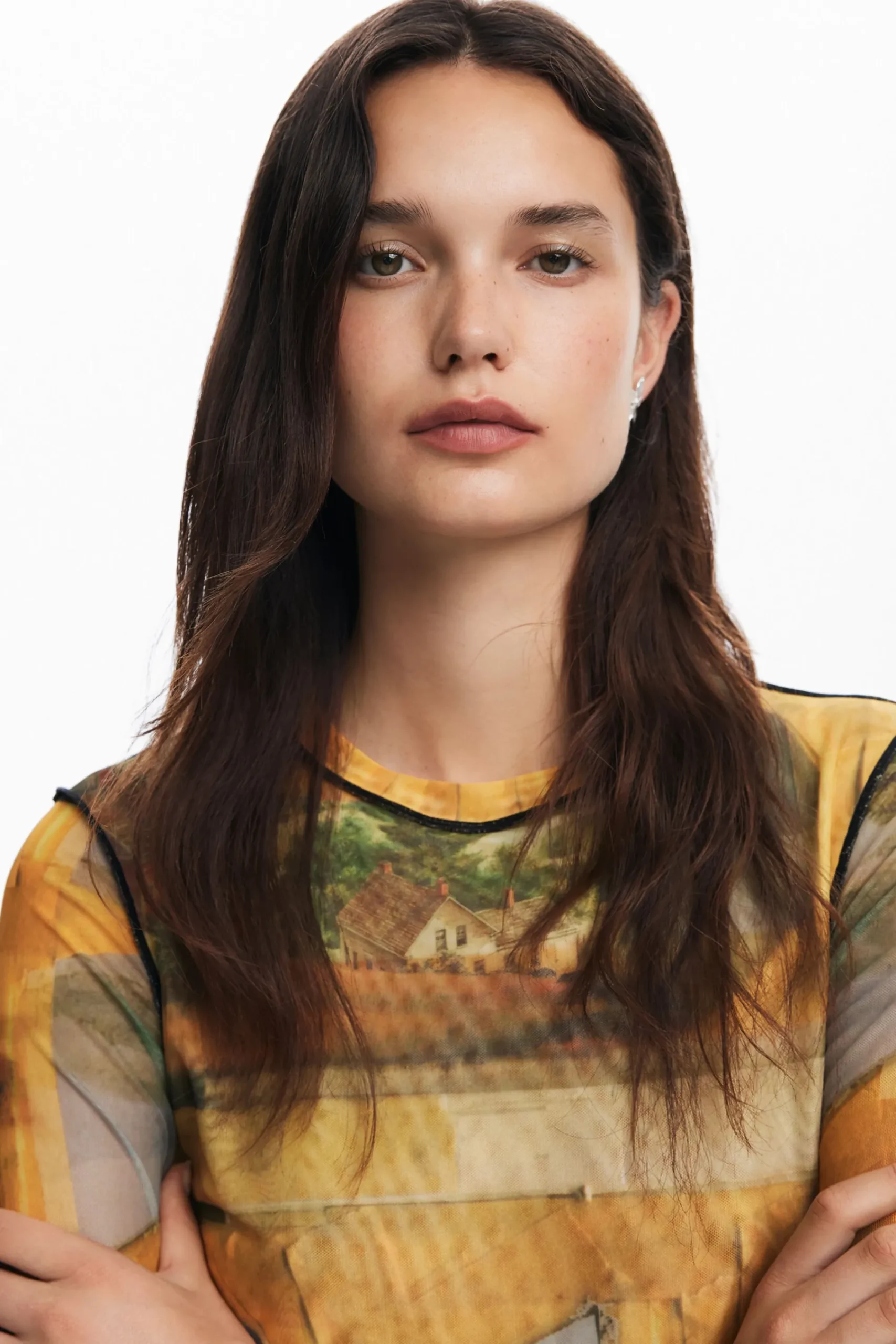 Camisas E Blusas|T-shirts<Desigual Camiseta artística