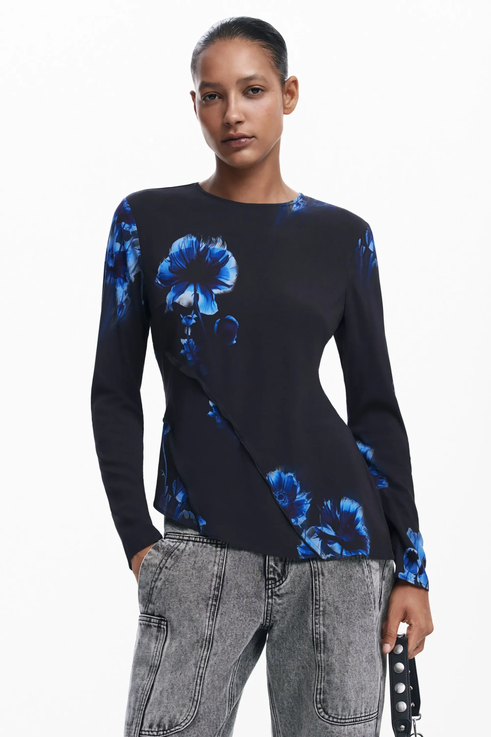 Camisas E Blusas<Desigual Camiseta assimétrica