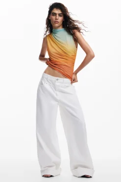 Camisas E Blusas|T-shirts<Desigual Camiseta com efeito degradê