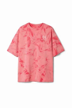 T-shirts<Desigual Camiseta com efeito difuminado estampada