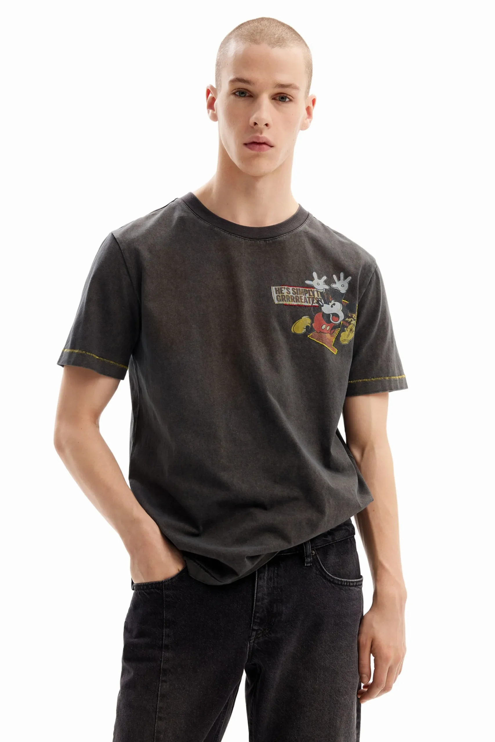 T-shirts<Desigual Camiseta com estampa do Mickey Mouse