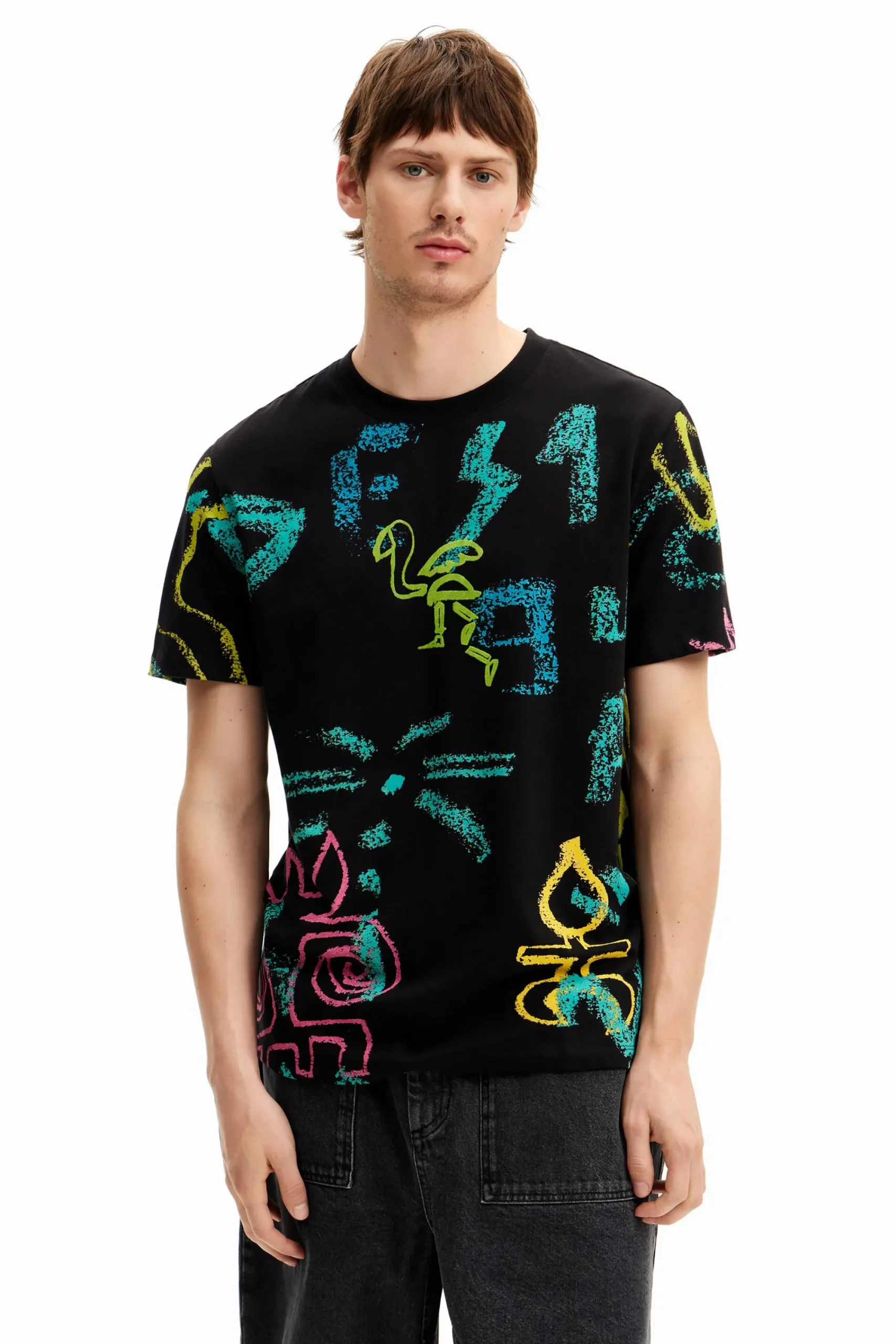 T-shirts<Desigual Camiseta com ilustrações