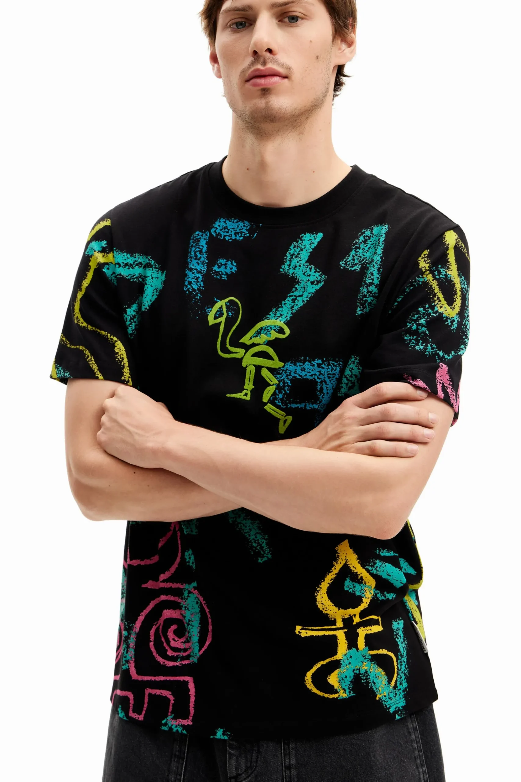 T-shirts<Desigual Camiseta com ilustrações
