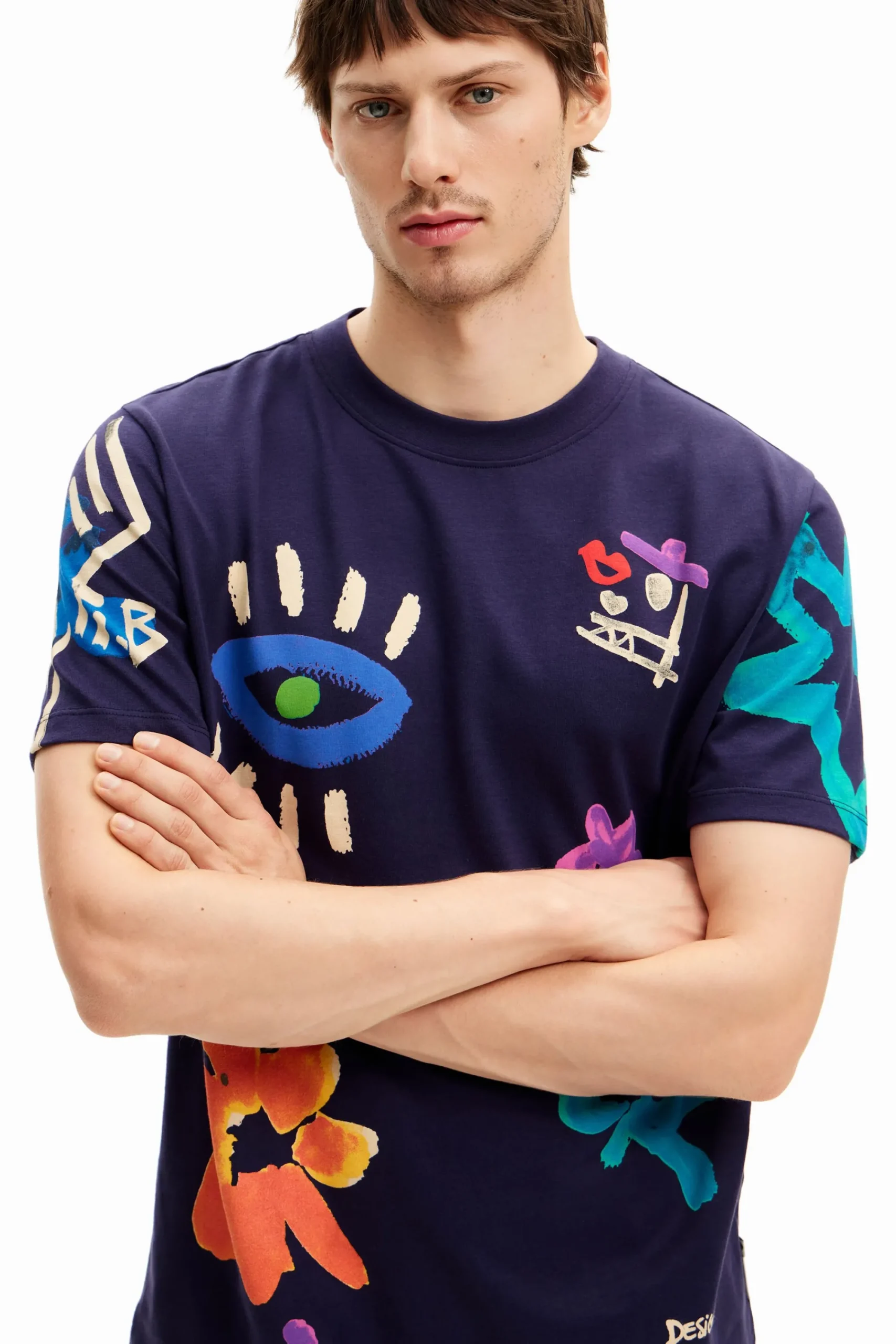 T-shirts<Desigual Camiseta com ilustrações