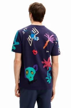 T-shirts<Desigual Camiseta com ilustrações