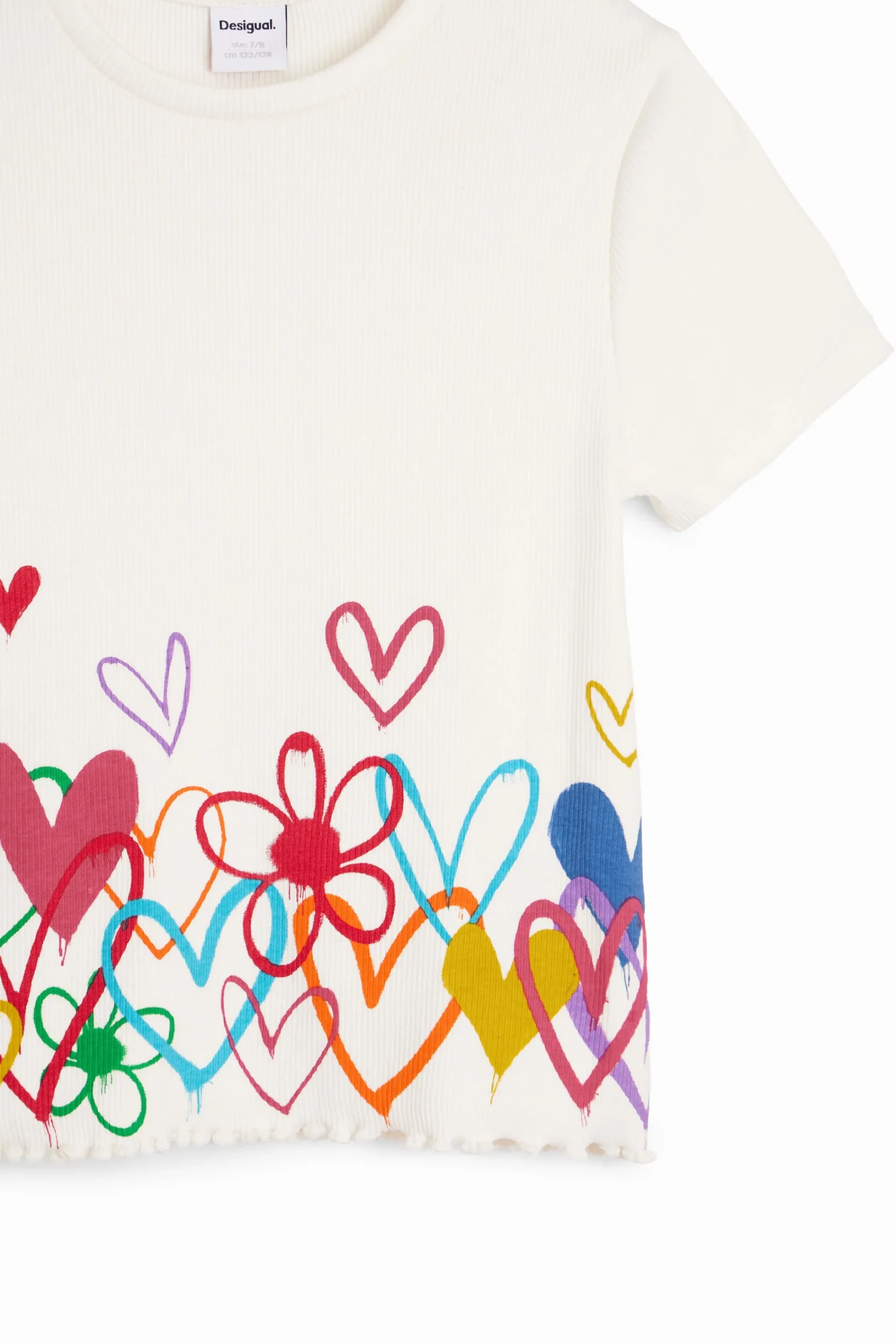 T-shirts E Camisas<Desigual Camiseta com ilustrações de corações