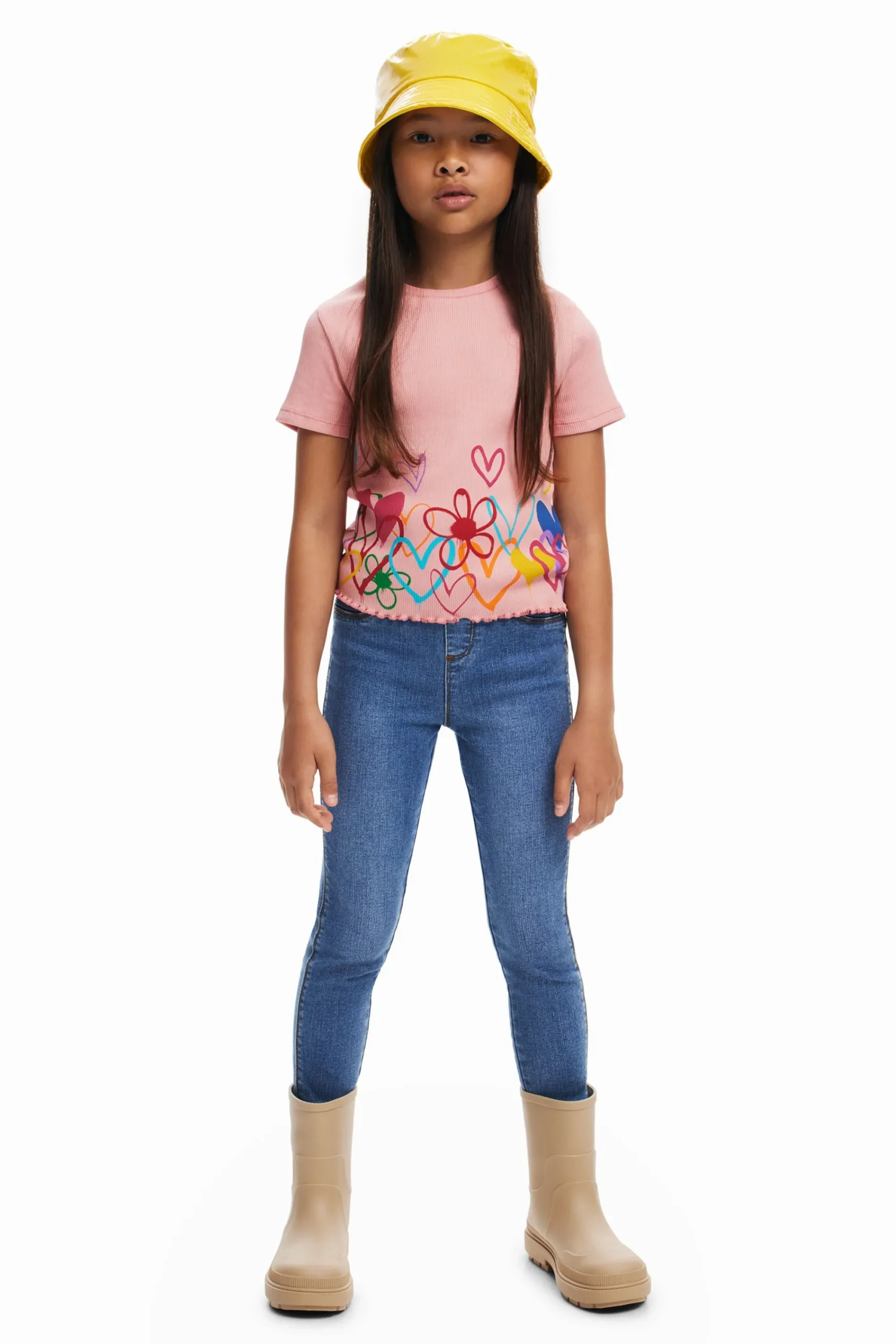T-shirts E Camisas<Desigual Camiseta com ilustrações de corações