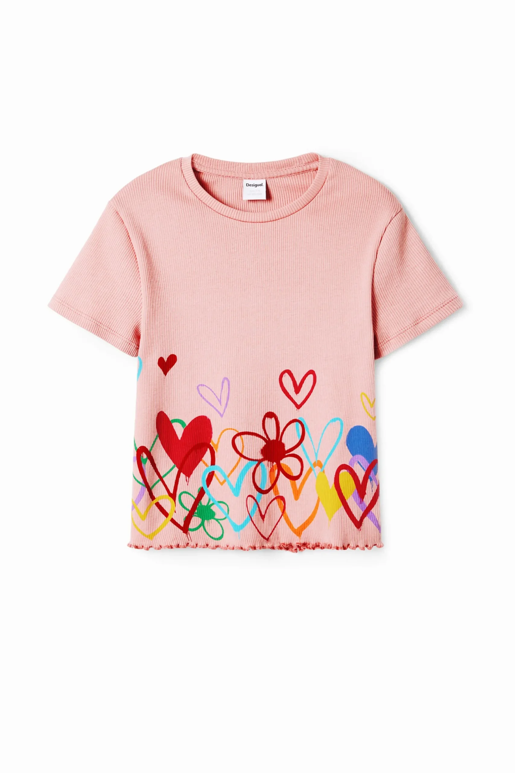 T-shirts E Camisas<Desigual Camiseta com ilustrações de corações