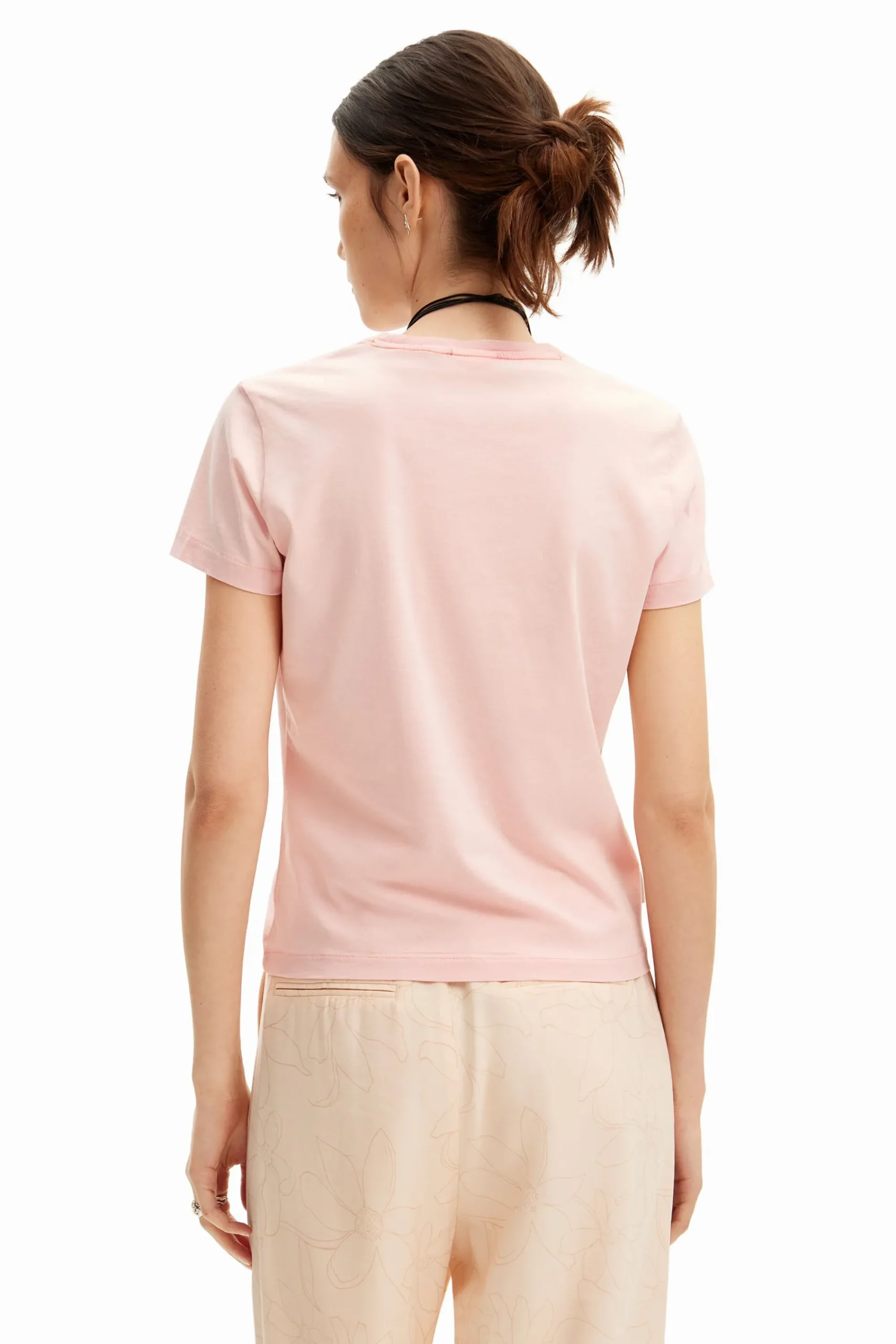 Camisas E Blusas|T-shirts<Desigual Camiseta com ilustração de margarida