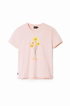 Camisas E Blusas|T-shirts<Desigual Camiseta com ilustração de margarida