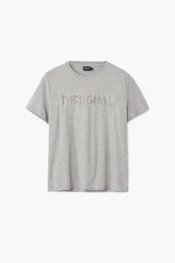 Camisas E Blusas|T-shirts<Desigual Camiseta com logotipo de strass