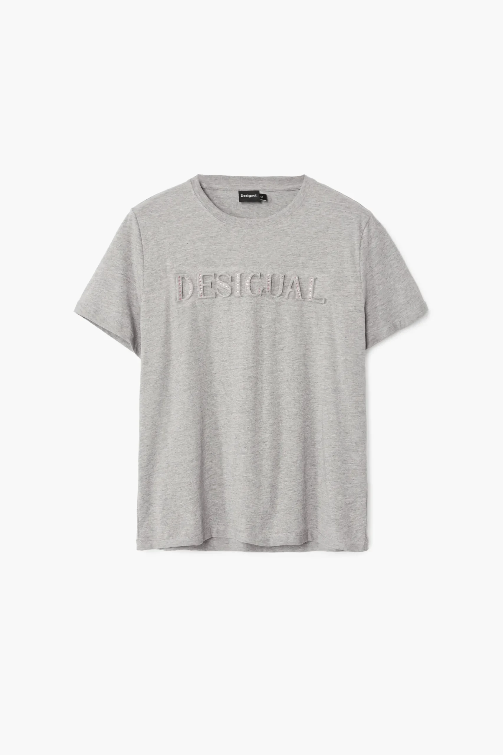 Camisas E Blusas|T-shirts<Desigual Camiseta com logotipo de strass