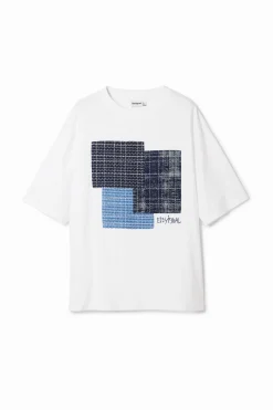 T-shirts<Desigual Camiseta com patch central