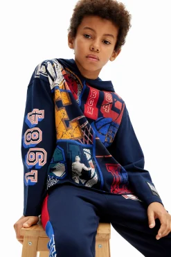 T-shirts E Camisas<Desigual Camiseta de basquete com capuz