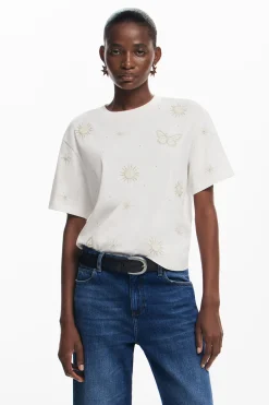 Camisas E Blusas|T-shirts<Desigual Camiseta de borboletas