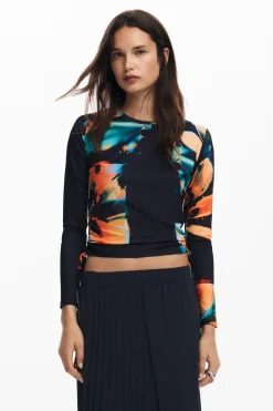 Camisas E Blusas|T-shirts<Desigual Camiseta de flores