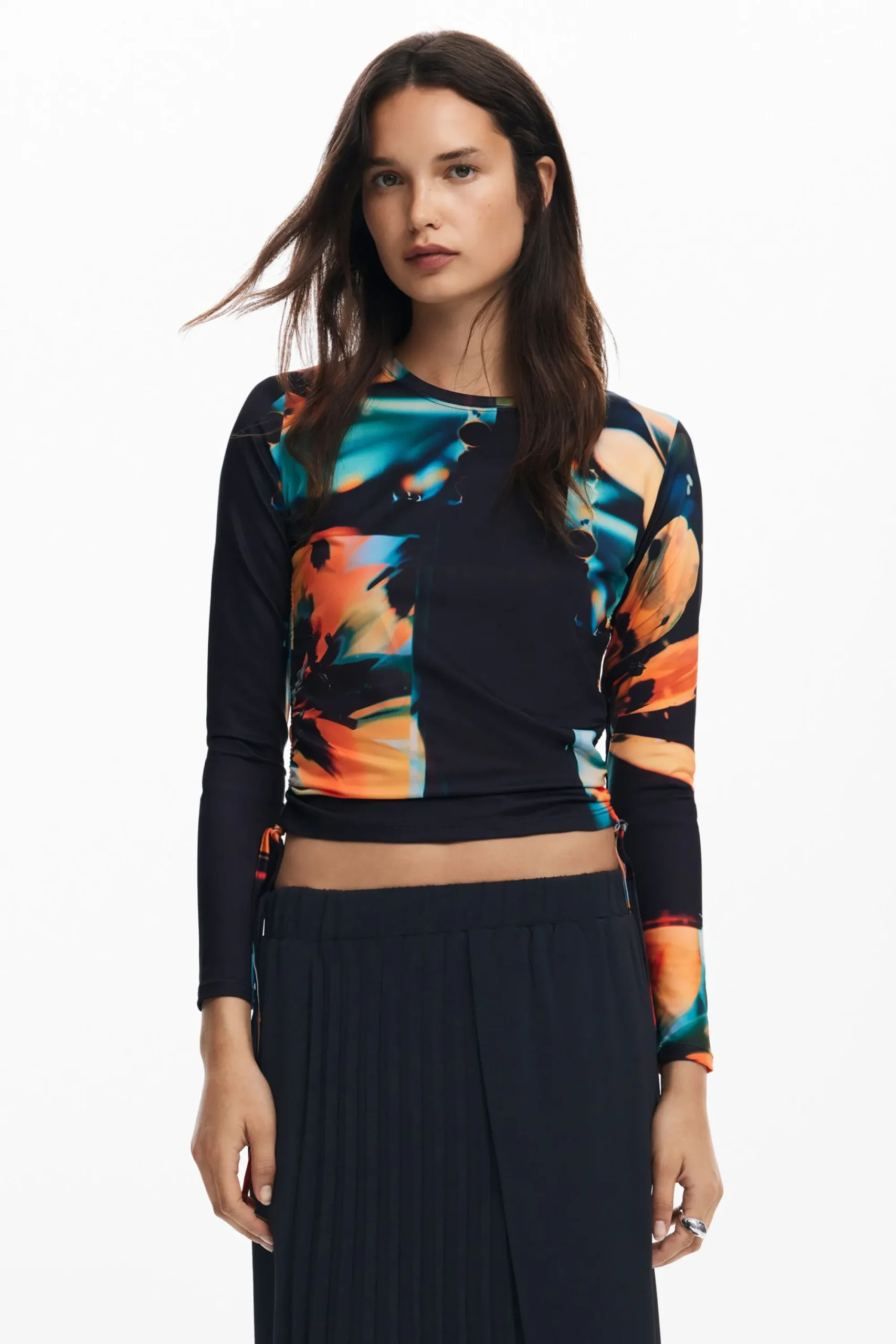 Camisas E Blusas|T-shirts<Desigual Camiseta de flores