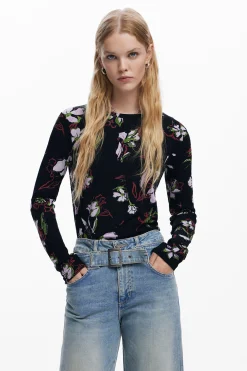 Camisas E Blusas|T-shirts<Desigual Camiseta de flores