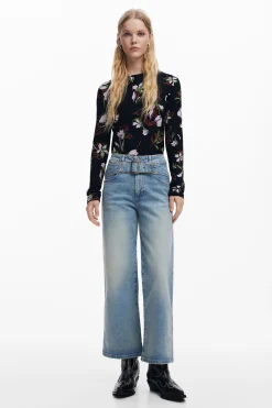 Camisas E Blusas|T-shirts<Desigual Camiseta de flores