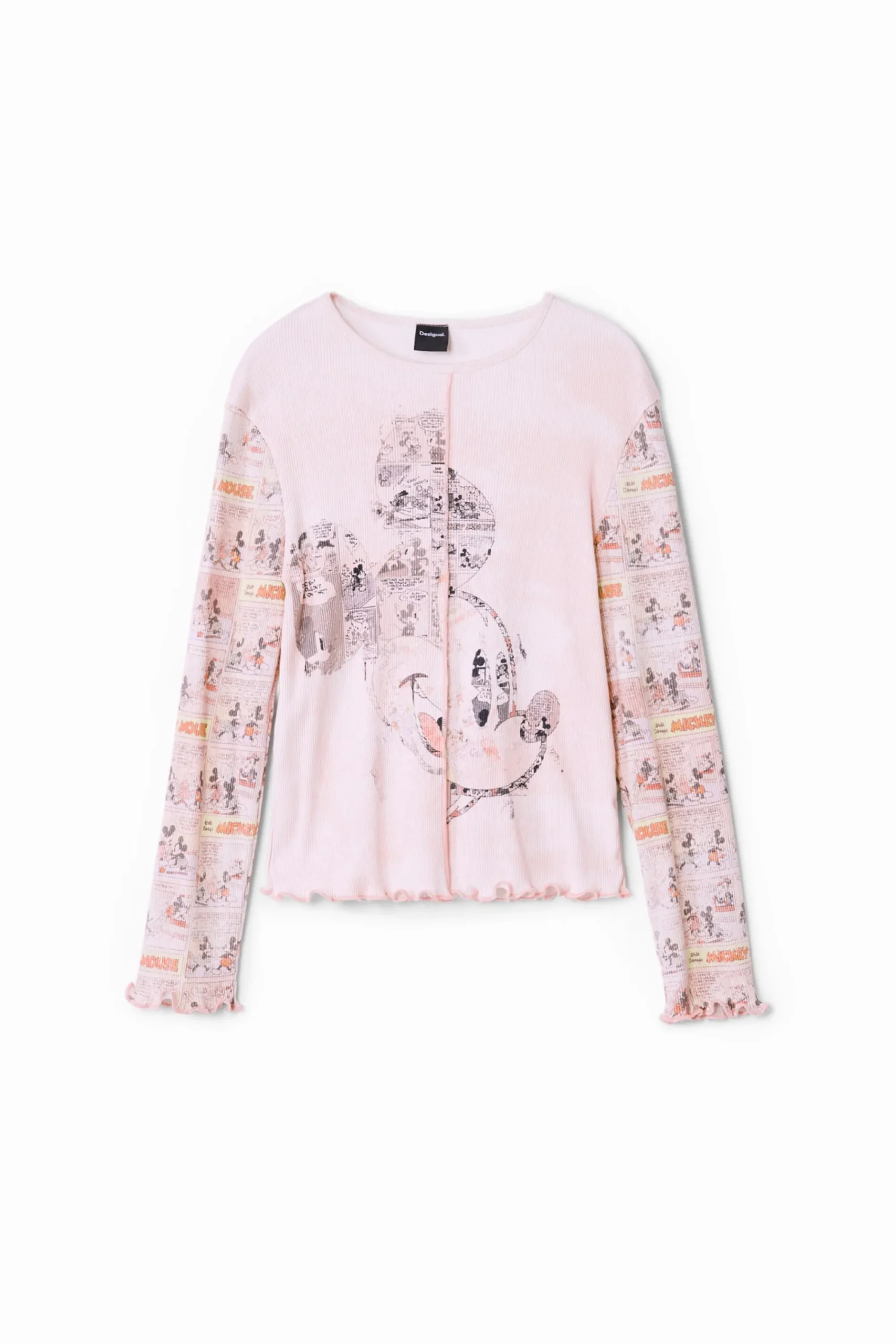 T-shirts E Camisas<Desigual Camiseta de jornal do Mickey Mouse