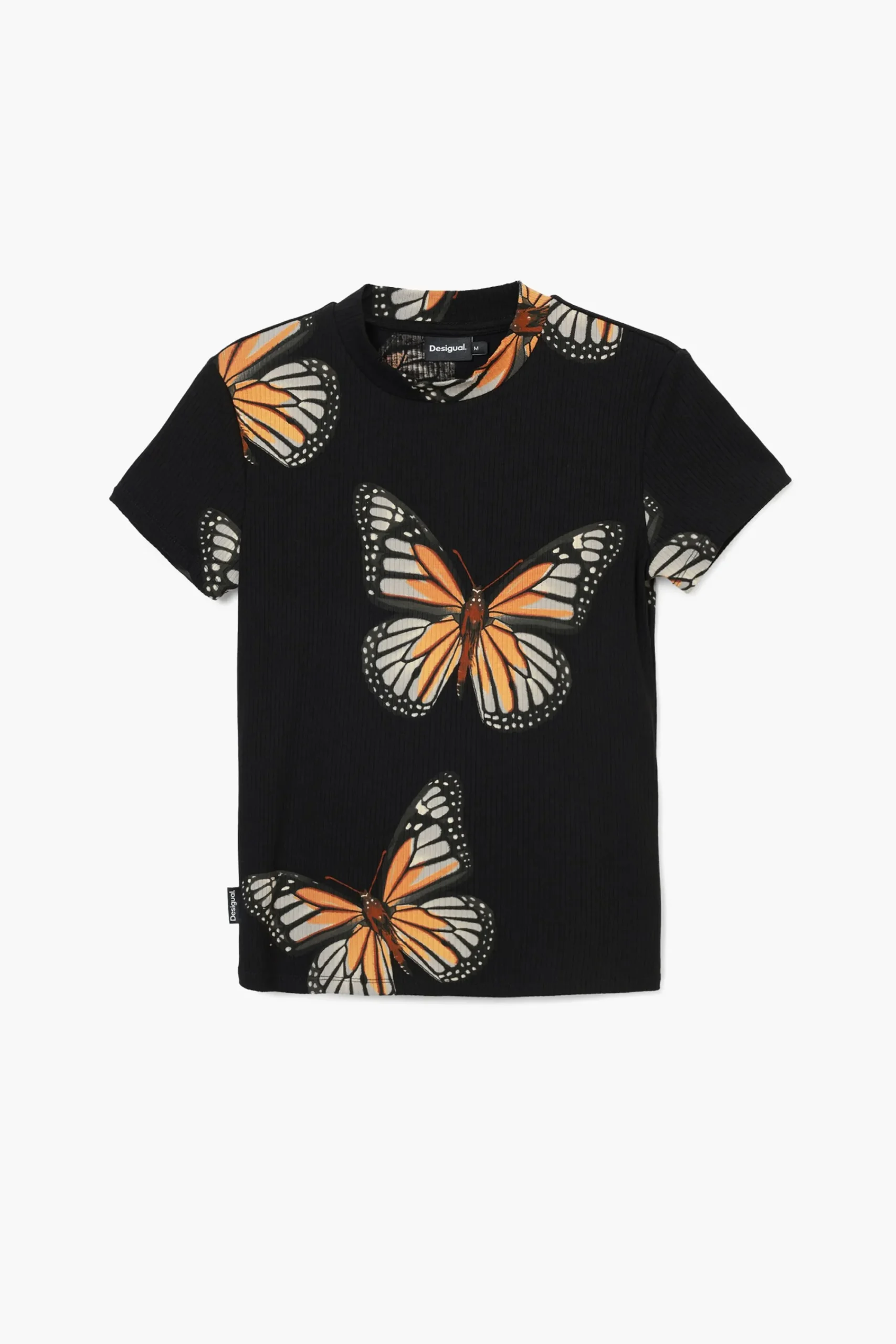 Roupa De Malha|Camisas E Blusas<Desigual Camiseta de manga curta com borboletas